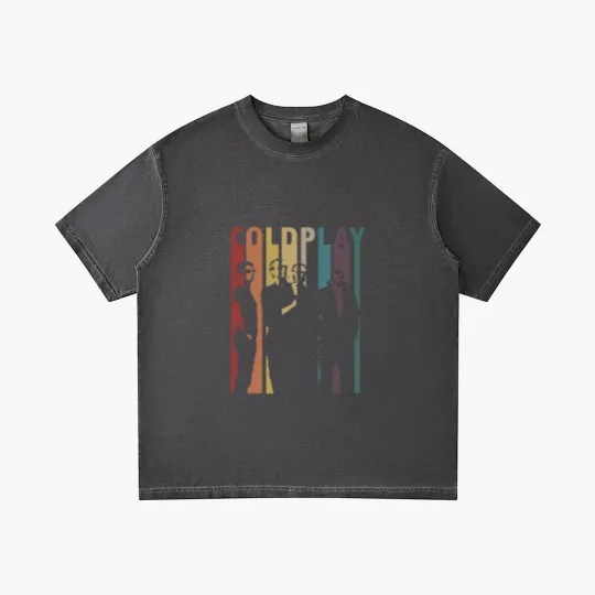 Discover Vintage Retro Coldplay Gradient T Shirts, Vintage Coldplay Gradient T Shirts, Coldplay Gift, Retro Gift Gradient T Shirts