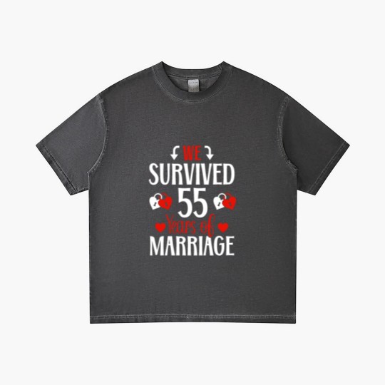 Discover 55th Wedding Anniversary 55 Year Marriage Romantic Gradient T Shirts