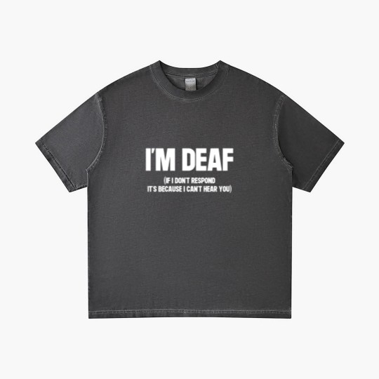 Discover I'm Deaf Warning White Version - Deaf - Gradient T Shirts