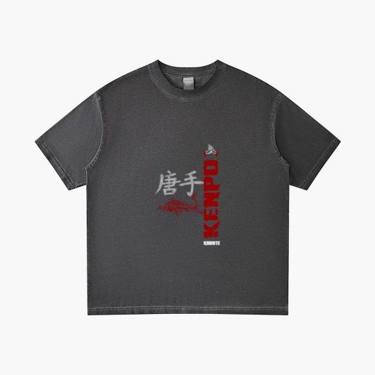 Discover vertical kenpo with chinese kanji dragon red Gradient T Shirts