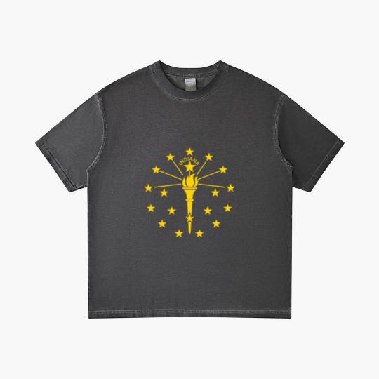 Discover Indiana State Flag Gradient T Shirts