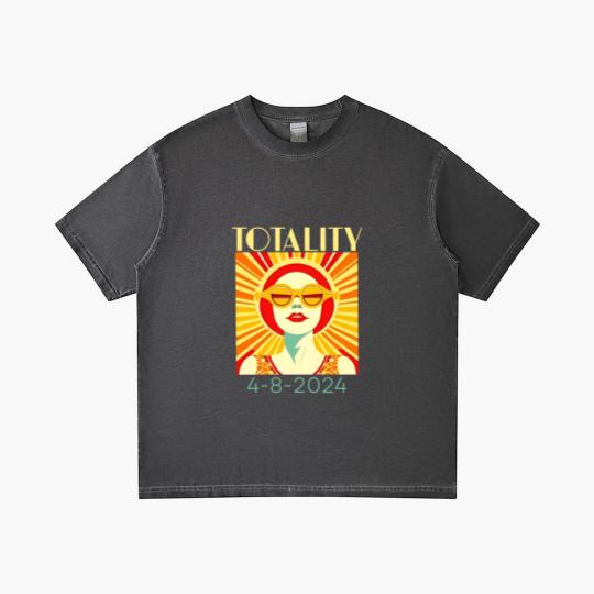 Discover Solar Eclipse Gradient T Shirts April 8 2024, Totality Eclipse Gradient T Shirts 4-8-24, Art Deco Solar Eclipse Gradient T Shirts