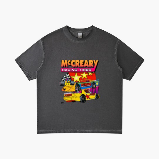 Discover Vintage 1990s McCreary Racing Tire Neon Gradient T Shirts