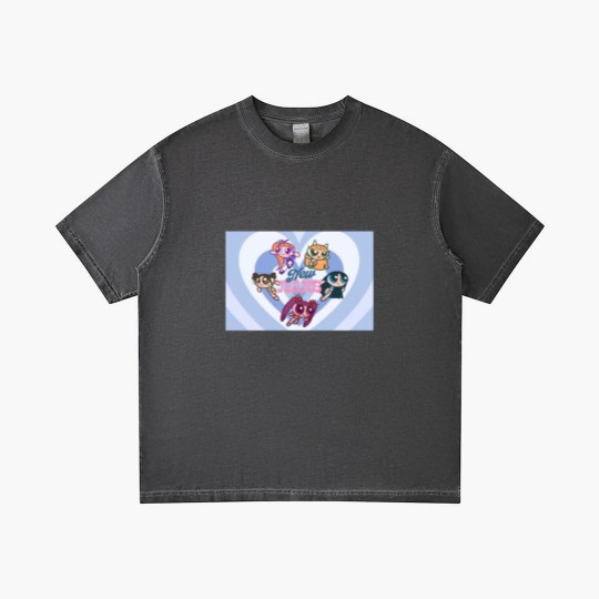 Discover NewJeans Powerpuff Girls Heart Gradient T Shirts