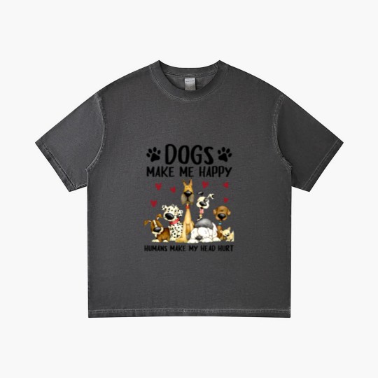 Discover dogs make me happy humans make my head hurt Gradient T Shirts