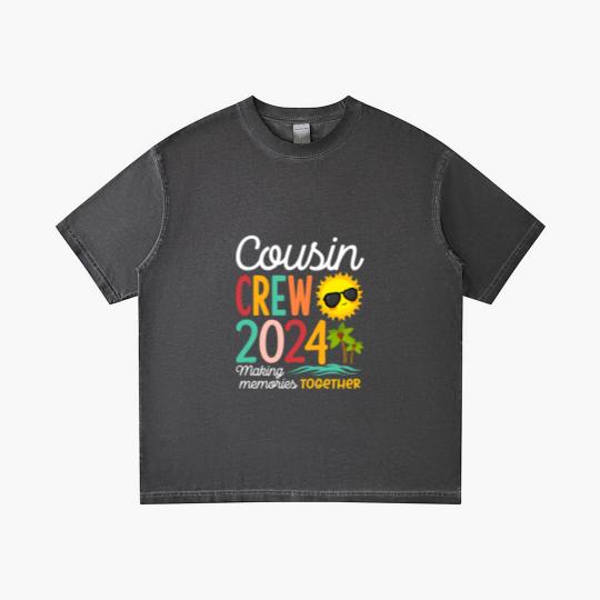 Discover Cousin Crew 2023 Summer Vacation Beach Family Trip Matching Gradient T Shirts