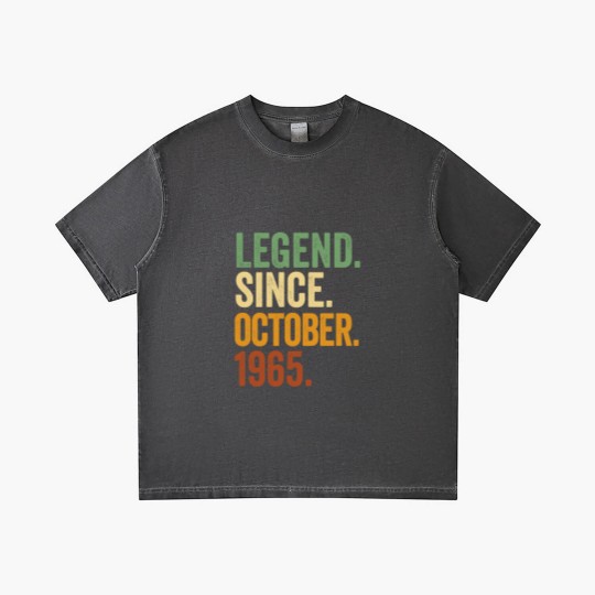 Discover Retro 1965 Birthday October Born Legend Since 1965 Gradient T Shirts