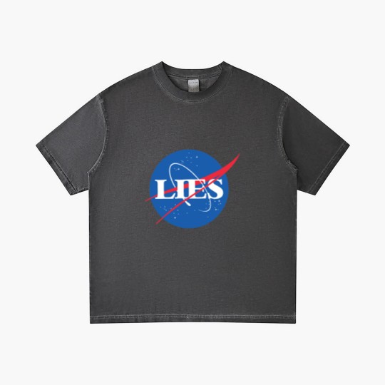 Discover NASA LIES LOGO NASA LIES LOGO NASA LIES LOGO Gradient T Shirts