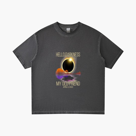 Discover Hello Darkness My Old Friend Solar Eclipse April Gradient T Shirts