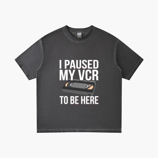 Discover I Paused my VCR to be Here funny VCR Day Pun Gradient T Shirts