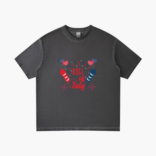 Discover 4th of July Fireworks Red White Blue Patriotic Gradient T Shirts