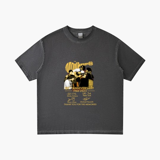 Discover The Monkees 57th Anniversary 1966-2023 Signatures Gradient T Shirts, The Monkees Gradient T Shirts Fan Gifts