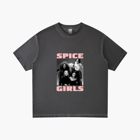 Discover Vintage 90s Spice Girls Graphic Unisex Black Gradient T Shirts