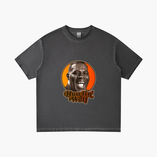 Discover Retro Howlin&39; Wolf Tribute Gradient T Shirts