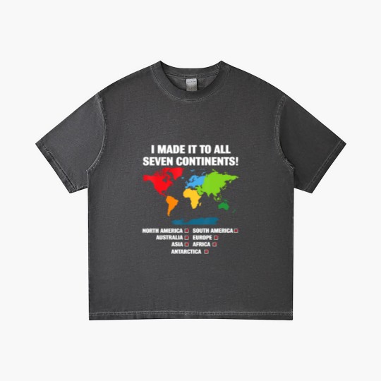 Discover world traveler seven continents 7 continents club white Gradient T Shirts