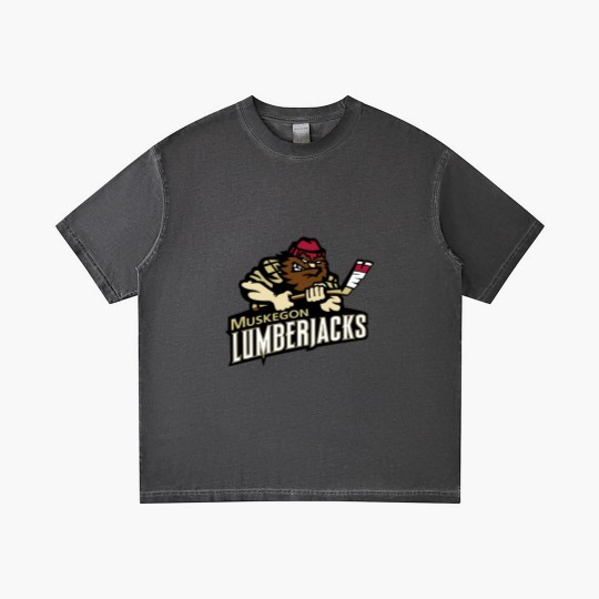 Discover Muskegon Lumberjacks Hockey Club Gradient T Shirts