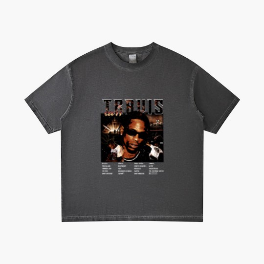 Discover Travis Scot Utopia Tracklist Gradient T Shirts, Vintage Travis Utopia Gradient T Shirts