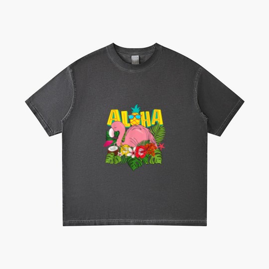 Discover Aloha Hawaii Gradient T Shirts Hawaiian Flamingo Kids Teen Gradient T Shirts