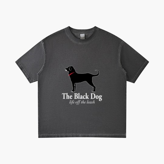 Discover The Black Dog Logo Life Off The Leash Gradient T Shirts