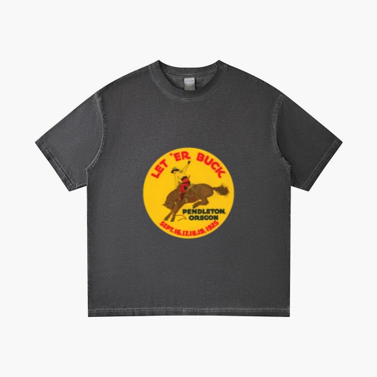 Discover Vintage Rodeo Let Er Buck Pendleton Oregon1925 00463 Gradient T Shirts