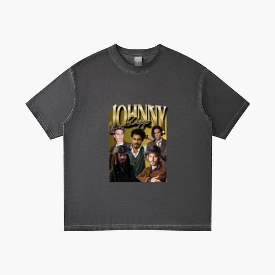 Discover Retro Johnny Depp Gradient T Shirts -Johnny Depp