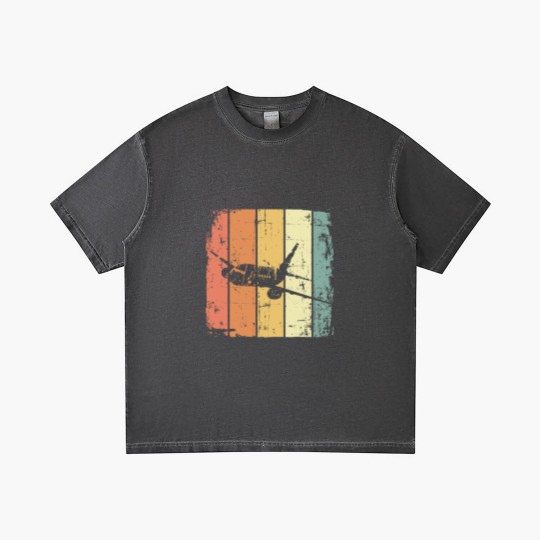 Discover Airplane Vintage Passenger Airplane Gradient T Shirts