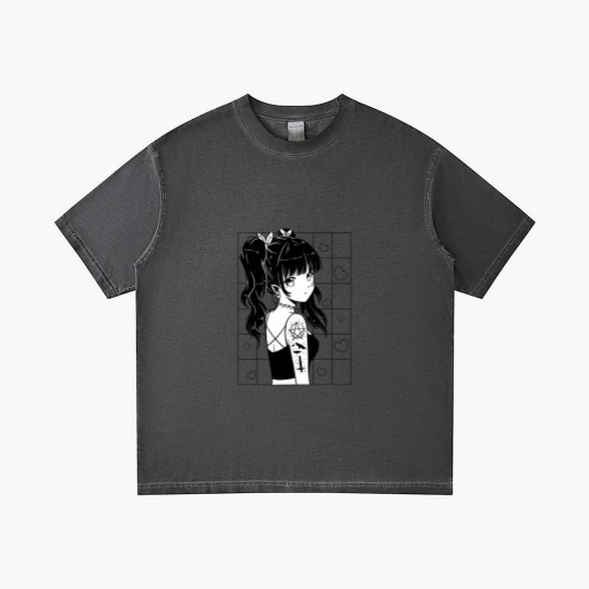 Discover Anime girl Anime girl Anime girl Gradient T Shirts