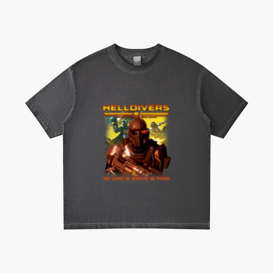 Discover Helldivers Vintage 90s Gradient T Shirts, Helldivers 2 Gradient T Shirts, Helldivers Vintage Gradient T Shirts