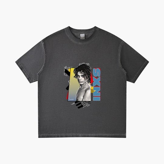 Discover Retro 80s Styled INXS Gradient T Shirts