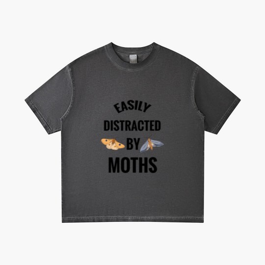 Discover Easily Distracted By Moths | Moth Lover Gift Moon Gradient T Shirts