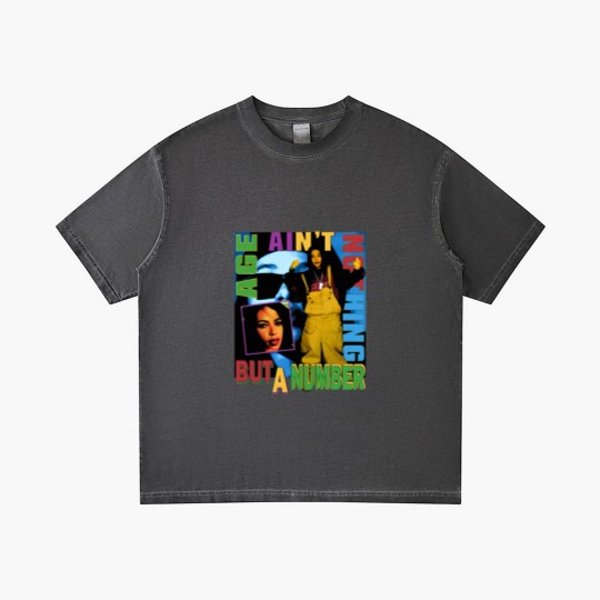 Discover Aaliyah Gradient T Shirts - Age Ain't Nothing But A Number vntg rap Gradient T Shirts 90s 2000's rnb