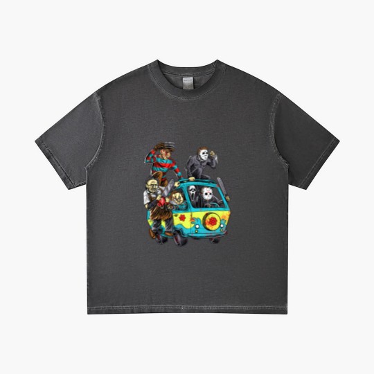 Discover Horror Movie Mystery Machine Gradient T Shirts