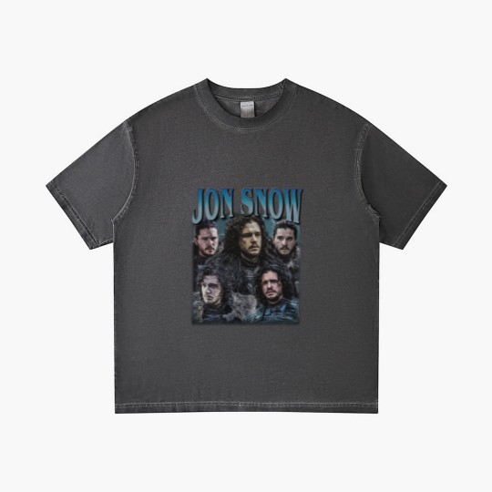 Discover Jon Snow Vintage Graphic 90s Gradient T Shirts, Jon Snow Gradient T Shirts, Jon Snow Rock Style Bootleg Gradient T Shirts, Custom Photo Gradient T Shirts