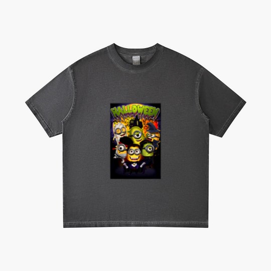 Discover Unisex Halloween Minions Jersey Short Sleeve Gradient T Shirts