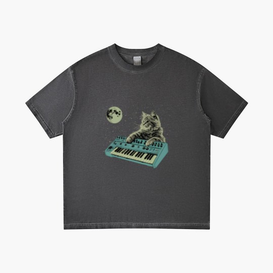Discover Synthesizer Cat In Space Gradient T Shirts