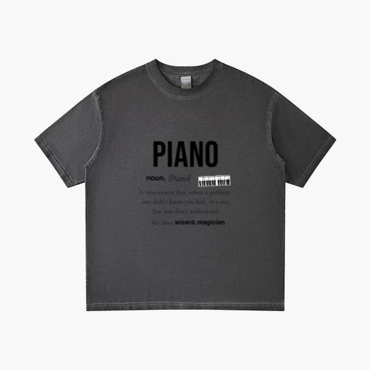 Discover Piano Piano Music Gift Wings Digital Piano Gradient T Shirts