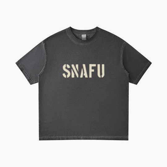 Discover SNAFU Funny Military Slang Design Stencil look le Gradient T Shirts