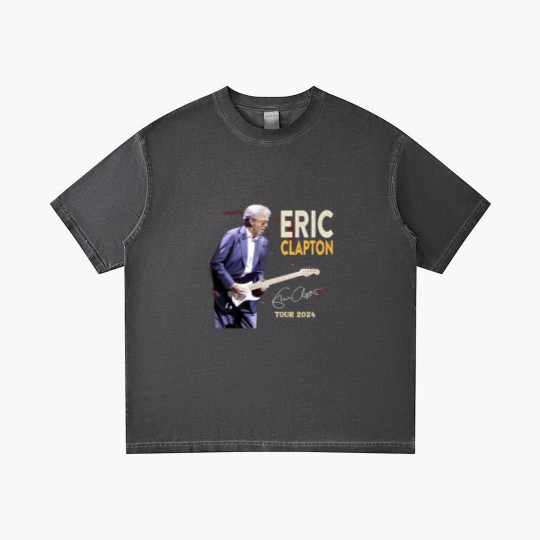 Discover Eric Clapton 2024 tour Music Black Gradient T Shirts Great Gift