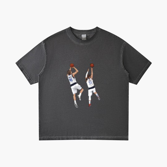 Discover Luka Doncic x Dirk Nowitzki Gradient T Shirts