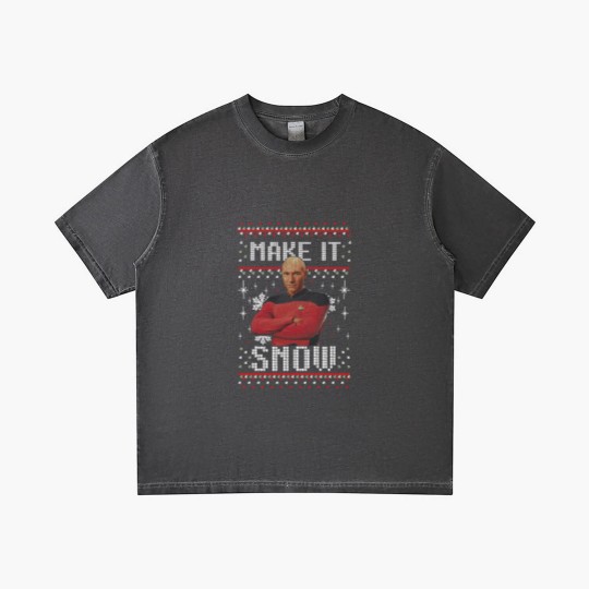 Discover Next Picard Make It Snow Ugly Sweater Christmas Birthday Gradient T Shirts