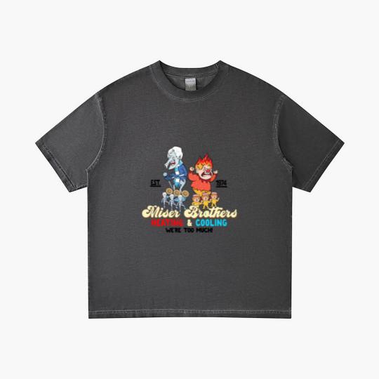 Discover Vintage Heat and Snow Misers 2023 Ugly Christmas Gradient T Shirts