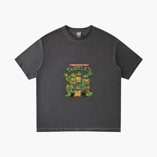 Discover Teenage Mutant Ninja Turtles Classic Retro Logo Gradient T Shirts