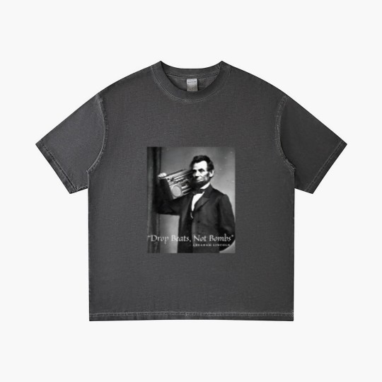 Discover Drop Beats Not Bombs Abraham Lincoln Funny Honest Abe Gradient T Shirts