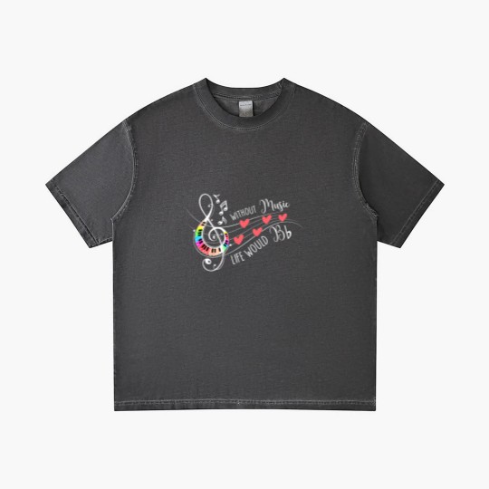 Discover Without Music Life Would B Flat II 2Funny Music Quotes Gradient T Shirts