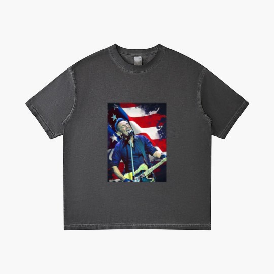 Discover Bruce Springsteen Graphic Gradient T Shirts  Bruce Springsteen Gradient T Shirts Tour 2024 Gradient T Shirts