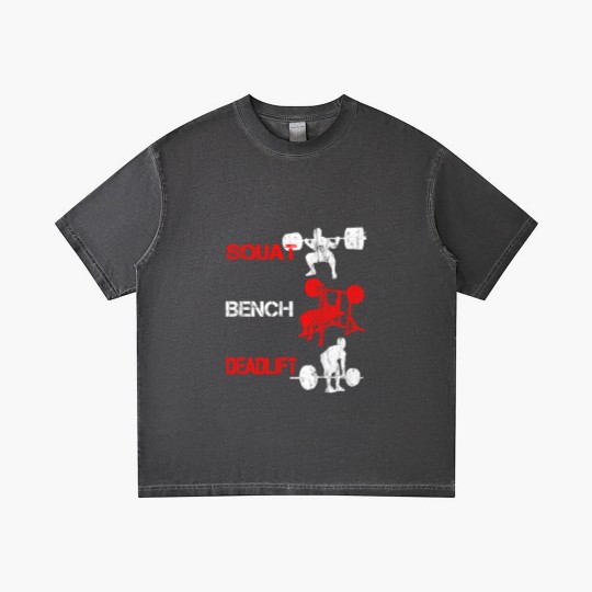 Discover Squat Bench Deadlift Gradient T Shirts