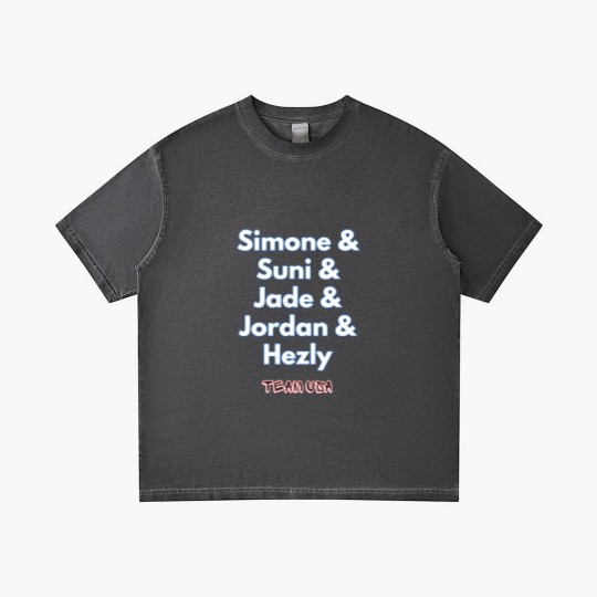Discover USA Women's Gymnastics Simone Biles, Suni Lee, Jade Carey, Jordan Chiles Gradient T Shirts