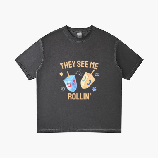 Discover They See Me Rollin, Hanukkah Gradient T Shirts