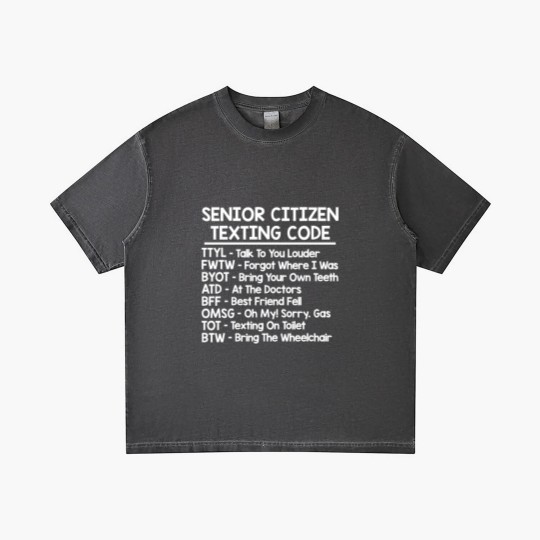 Discover Senior Citizen Texting Codes Gradient T Shirts