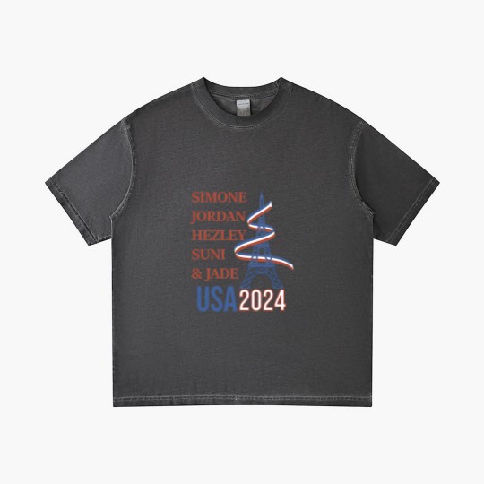 Discover Simone - Jordan - Hezley - Suni - Jade Gradient T Shirts, USA 2024 Olympics Gradient T Shirts